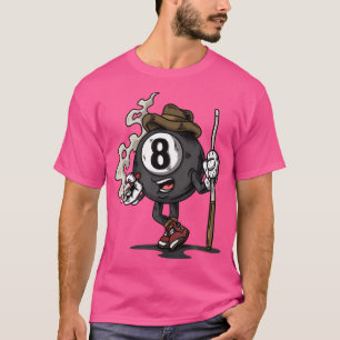 Funny 8 Ball Billiard Pool Player Eight Ball Billi T-Shirt