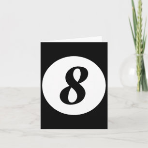 Funny 8 Ball Magic Billiards Pool Lazy Halloween C Card