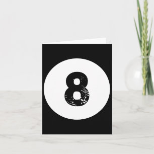 Funny 8 Ball Magic Billiards Pool Lazy Halloween C Card