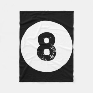 Funny 8 Ball Magic Billiards Pool Lazy Halloween C Fleece Blanket