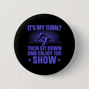 Funny 8 Ball Pool Design For Men Women Pool Player Button