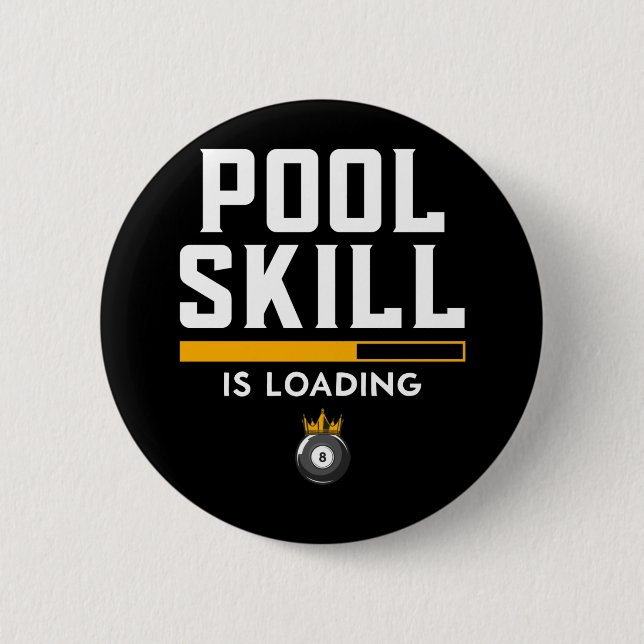 Funny 8 Ball Quote Sports Billiard Pool Button (Front)