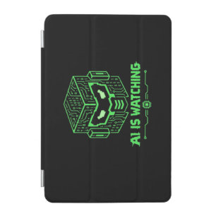 Funny 8-Bit Pixel Robot AI Is Watching Retro Game iPad Mini Cover