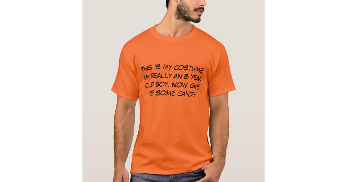 Funny 8 Year Old Boy Costume T Shirt Zazzle Com
