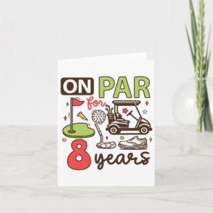 Funny 8th Birthday Golf Shirt 8 Years Old Golfer K Card