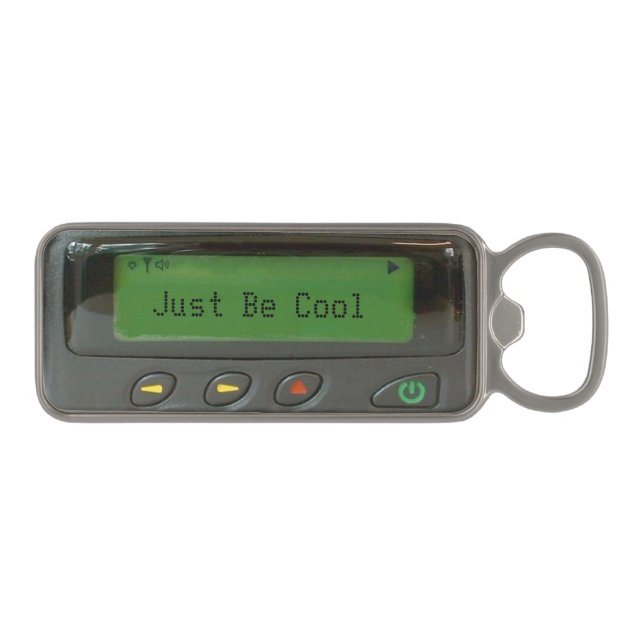 Funny 90s Old School Pager with Custom Text Magnetic Bottle Opener (Front)