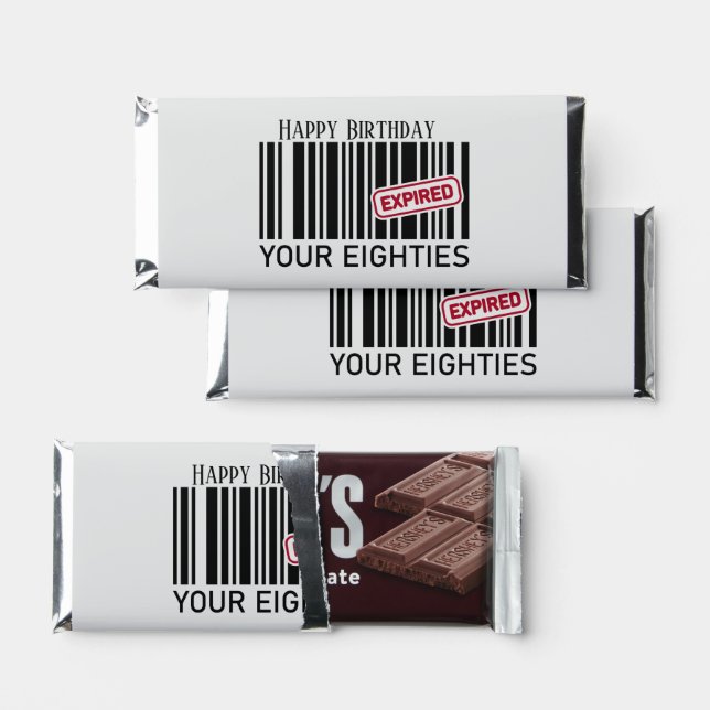 Funny 90th Birthday facts personalize chocolate Hershey Bar Favors (Front)