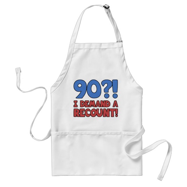 Funny 90th Birthday Gag Gift Adult Apron (Front)
