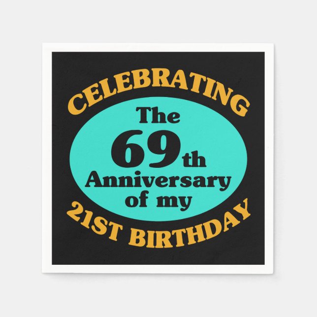Funny 90th Birthday Gag Gift Napkins (Front)