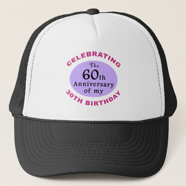 Funny 90th Birthday Gag Gifts Trucker Hat (Front)