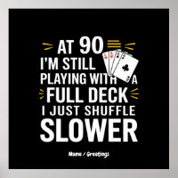 Funny 90th Birthday Gift Cards Full Deck of Laughs
