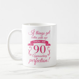 Funny 90th Birthday 'Perfection' Coffee Mug