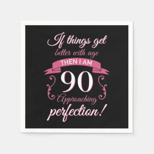 Funny 90th Birthday 'Perfection' Napkins