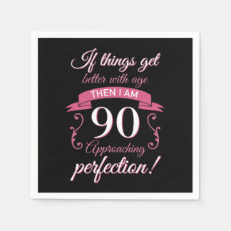Funny 90th Birthday 'Perfection' Napkins