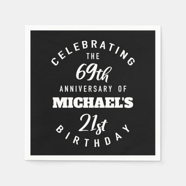 Funny 90th Birthday Personalized Napkins (Front)