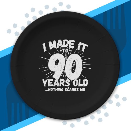 Funny 90th Birthday Quote Sarcastic 90 Year Old Paper Plates