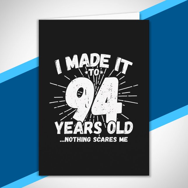 Funny 94th Birthday Quote Sarcastic 94 Year Old Card (Creator Uploaded)