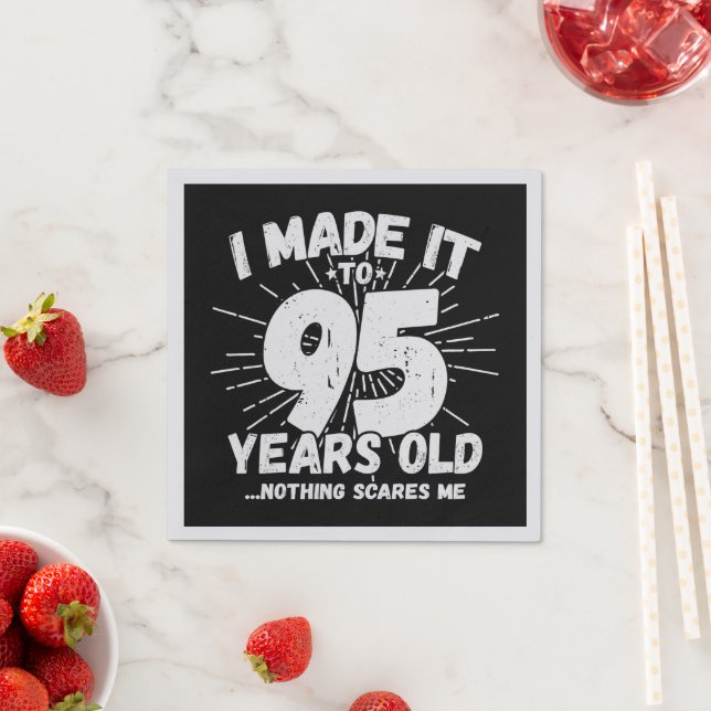 Funny 95th Birthday Quote Sarcastic 95 Year Old Napkins (Insitu)