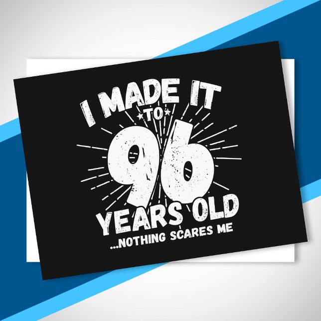 Funny 96th Birthday Quote Sarcastic 96 Year Old Postcard (Creator Uploaded)