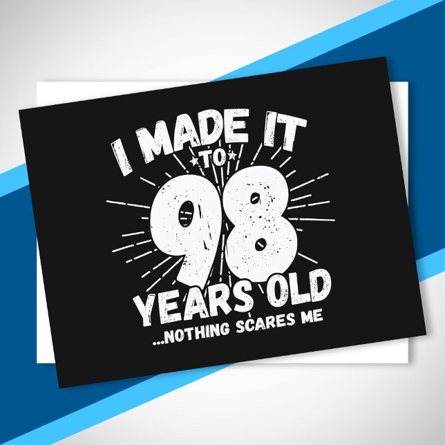 Funny 98th Birthday Quote Sarcastic 98 Year Old Postcard (Creator Uploaded)