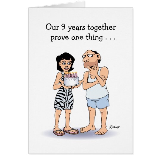 Funny 9th Anniversary Card: Love Card | Zazzle.com