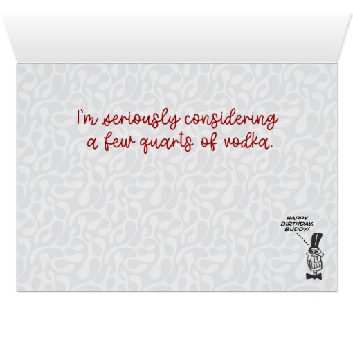 Funny “A Few Quarts of Vodka” Birthday Card Zazzle