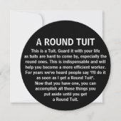 Funny A Round Tuit Office Co Worker Humor (Front)