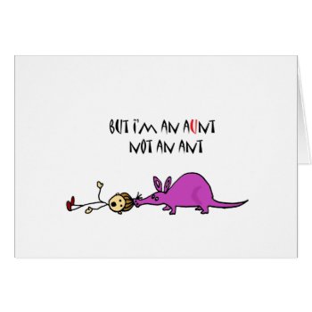 Funny Aardvark Eating Aunt Not Ant Cartoon by tickleyourfunnybone at Zazzle