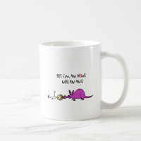 Funny Aardvark Eating Aunt not ant cartoon Coffee Mug