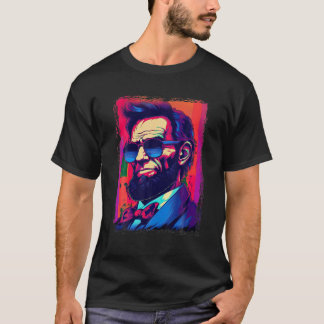 Funny Abe Lincoln Shirt Retro Sunglasses 80s Abrah