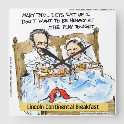 Funny Abe Lincoln WMary Todd Wall Clock