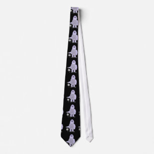 Funny Abominable Snowman Playing Soccer Neck Tie
