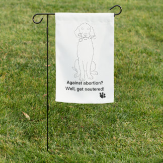 Funny abortion rights garden flag