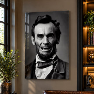 Funny Abraham Lincoln Acrylic Wall Art 24x36