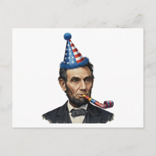 Funny Abraham Lincoln Party Celebration  Postcard
