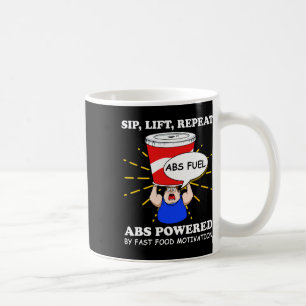Funny Abs Exercise Fast Food Gym Workout Bodybuild Coffee Mug