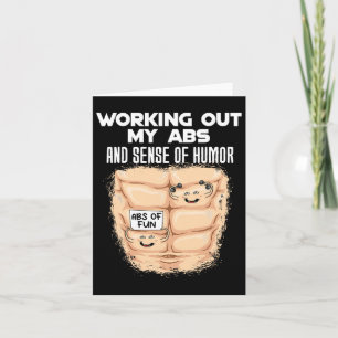Funny Abs Exercise Muscle Building Bodybuilding 1 Card