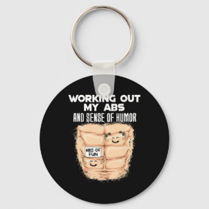 Funny Abs Exercise Muscle Building Bodybuilding 1 Keychain