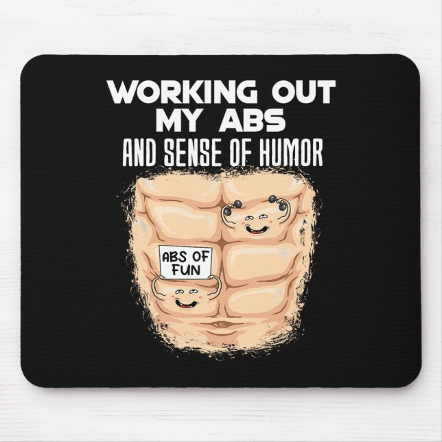 Funny Abs Exercise Muscle Building Bodybuilding 1  Mouse Pad (Front)