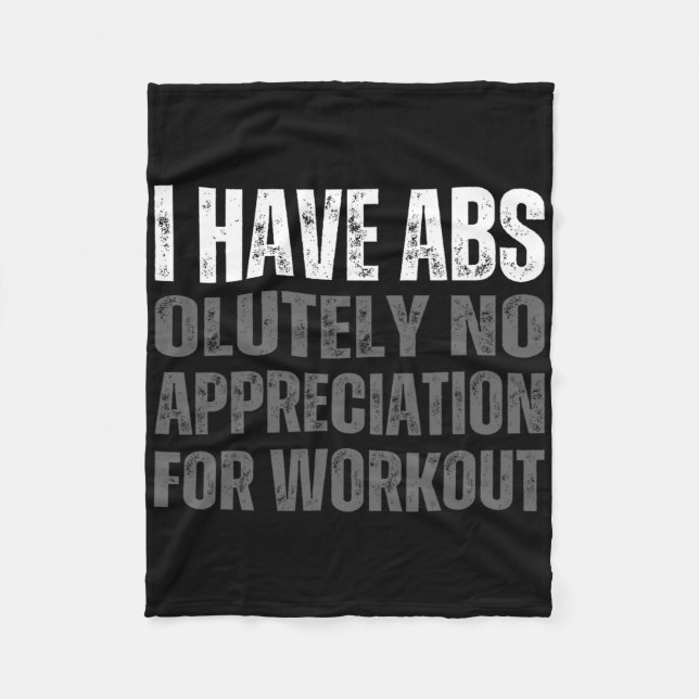 Funny Abs Humor  Fleece Blanket (Front)