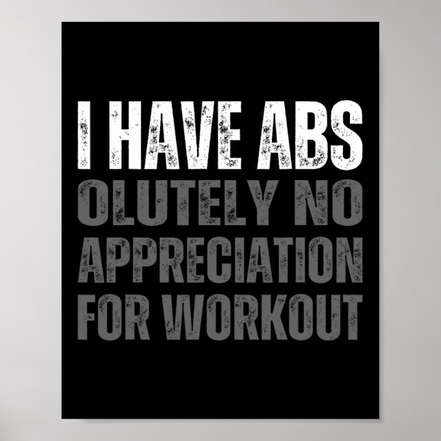 Funny Abs Humor  Poster (Front)
