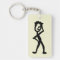 Funny Absent-Minded Stick Figure Keychain