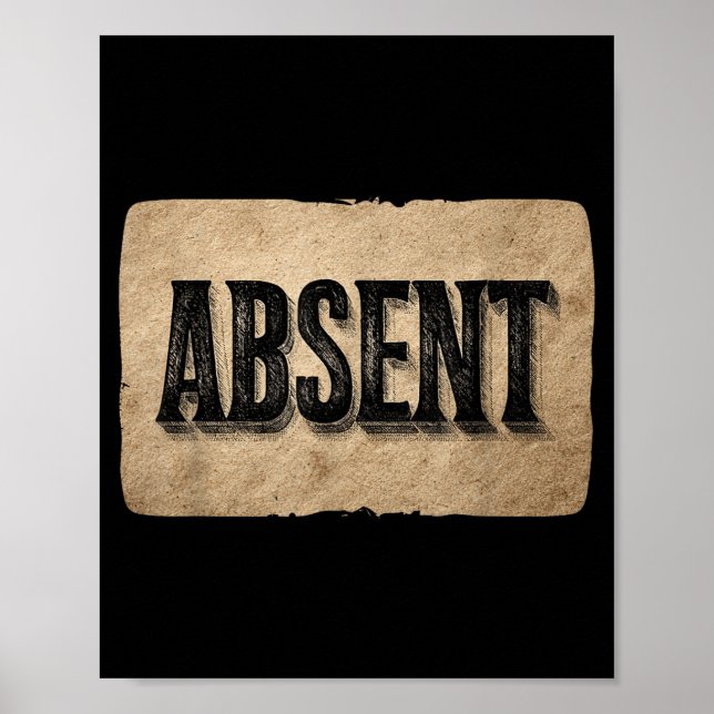 Funny Absent Speech Costume For Boys And Girls  Poster (Front)
