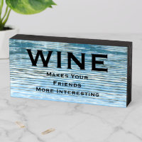 Funny Abstract Reflection Blue Drink Wine