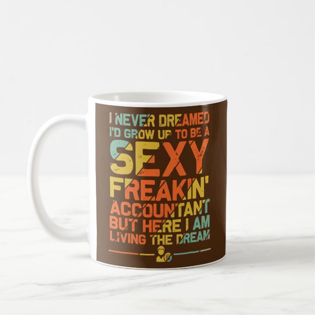 Funny Accountant Art For Men Women CPA Accounting Coffee Mug (Left)