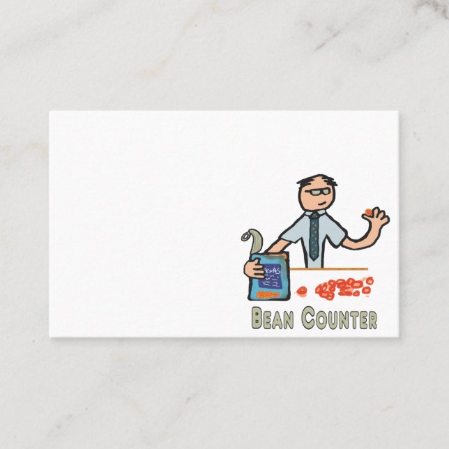 Funny Accountant Bean Counter Business Card (Front)