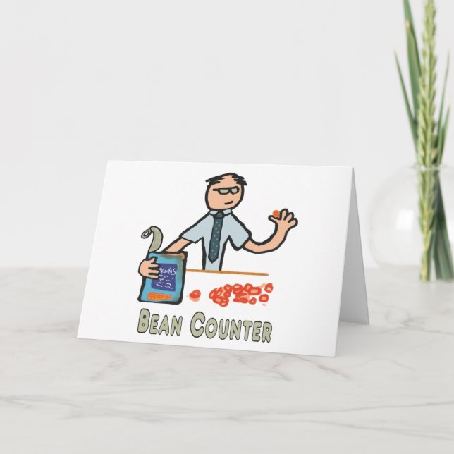 Funny Accountant Bean Counter Card (Front)