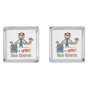 Funny Accountant Bean Counter Cufflinks