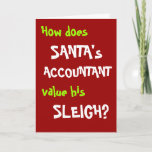 Funny Accountant Christmas Card and Joke