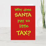 Funny Accountant Christmas Card Santa Tax Joke